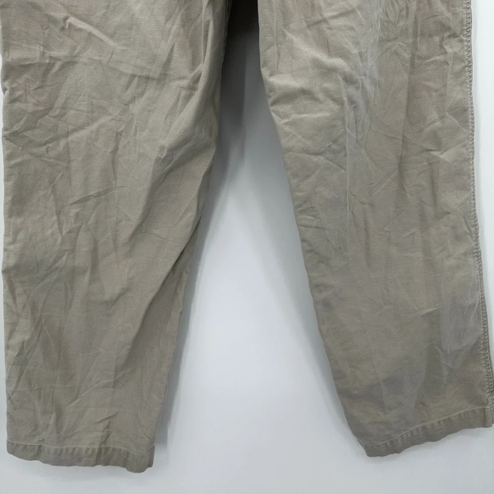 J. Crew Cotton Casual Drawstring Waist Pants‎ Khaki Size M32